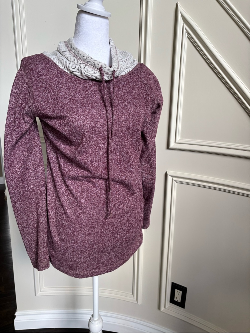 Chance or Fate Heathered Plum Knit Top
